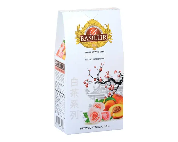 Ceai alb, White Tea Peach Rose, 100 g, Basilur