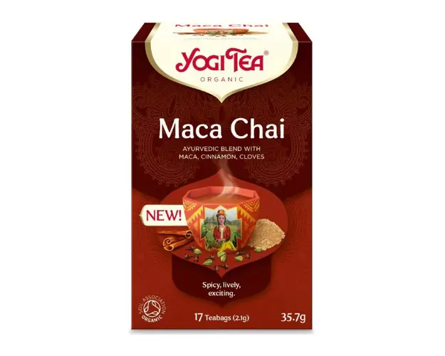 Ceai bio Maca Chai, 17 plicuri/35.7 g, Yogi Tea