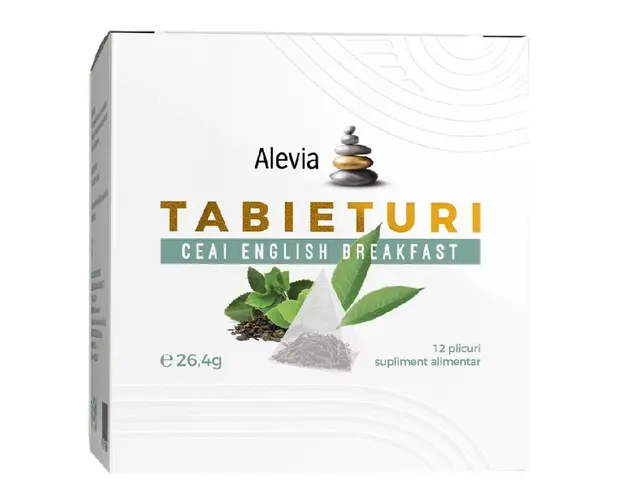 Ceai english breakfast Tabieturi, 12 plicuri, Alevia