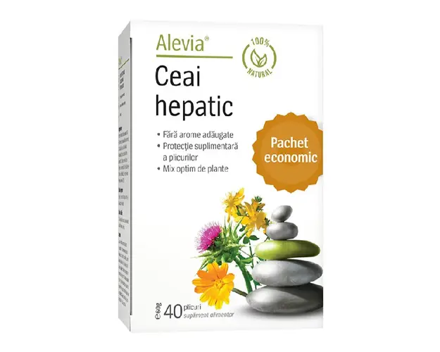 Ceai hepatic, 40 plicuri, Alevia