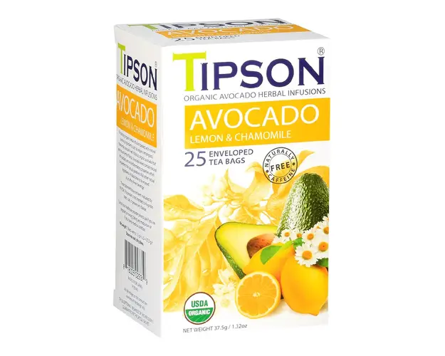 Ceai Eco Avocado, lamaie si musetel, 25 plicuri, Tipson