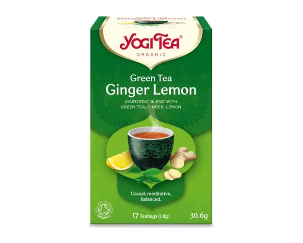 Ceai verde cu ghimbir si lamaie, 17 plicuri, Yogi Tea