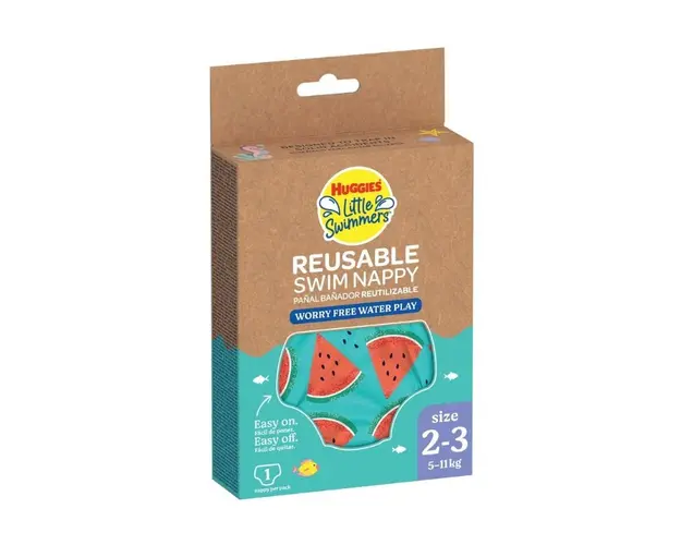 Scutec chilotel baie refolosibil, Watermelon, Nr. 2-3, 5-11kg, 1 bucata, Huggies