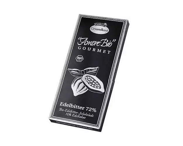Ciocolata neagra cu 72% cacao, 100g, Liebhart’s Amore Bio