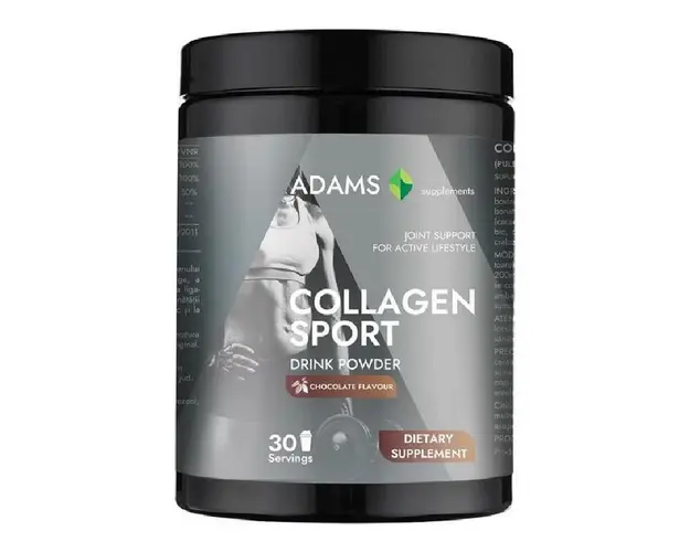 Collagen Sport pulbere cu ciocolata, 600g, Adams