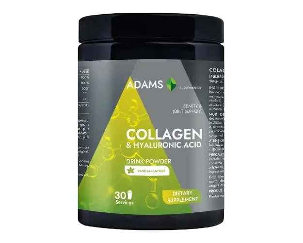Collagen & Acid Hialuronic Vanilla, 600g, Adams
