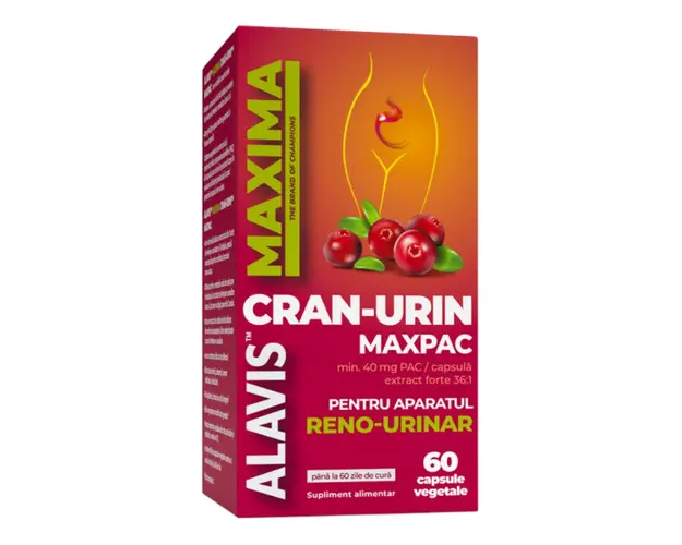 Cran-Urin Maxpac, 60 capsule vegetale, Alavis Maxima