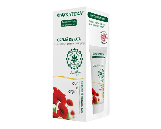 Crema de fata cu argint si aur coloidal, 75 ml, Vivanatura