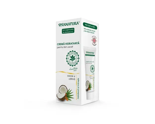 Crema de fata hidratanta pentru ten uscat, 75 ml, VivaNatura