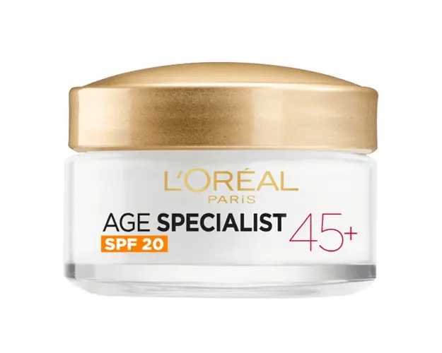 Crema antirid de zi cu SPF20, Age Specialist 45+, 50 ml, LOreal