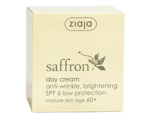 Crema de zi antirid iluminatoare Saffron SPF6, 60+, 50ml, ZIAJA 