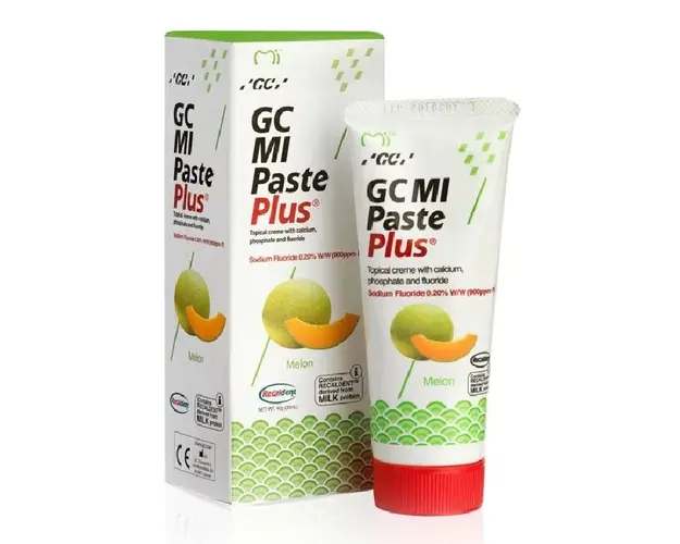 Crema dentara topica pe baza de apa cu aroma de pepene galben Mi Paste Plus, 40 g, GC Dental