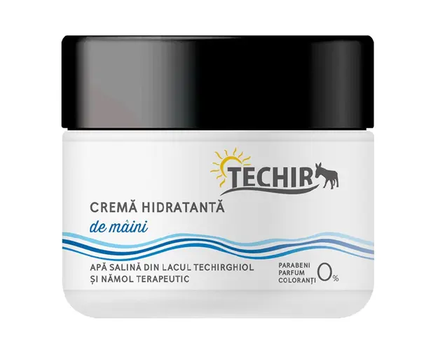 Crema hidratanta de maini cu namol, 50 g, Techir