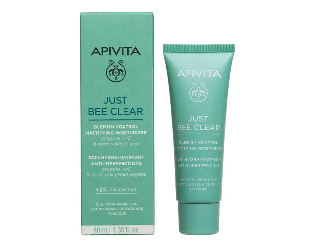 Crema matiafianta anti acnee Just Bee Clear, 40 ml, Apivita