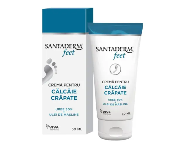 Crema pentru calcaie crapate Santaderm Feet, 50 ml