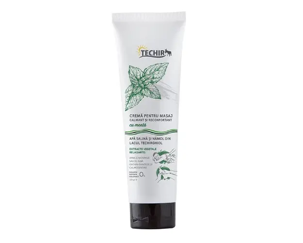 Crema pentru masaj calmant si reconfortant cu menta, 125 g, Techir