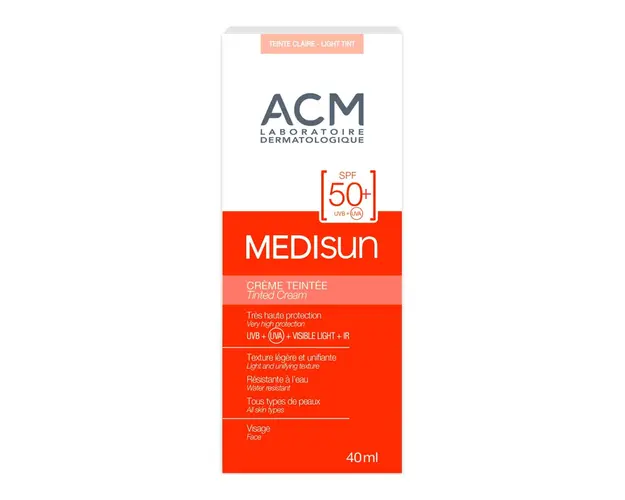 Crema colorata SPF 50+ Light Tint Medisun, 40 ml, Acm