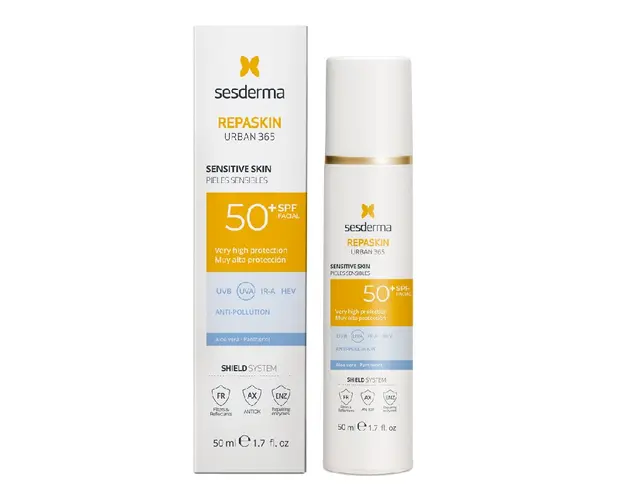 Crema cu protectie solara SPF50, Urban 365 Repaskin Sensitive, 50 ml, Sesderma
