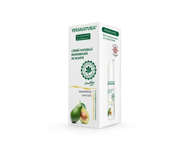 Crema naturala regeneranta de noapte, 45 ml, VivaNatura