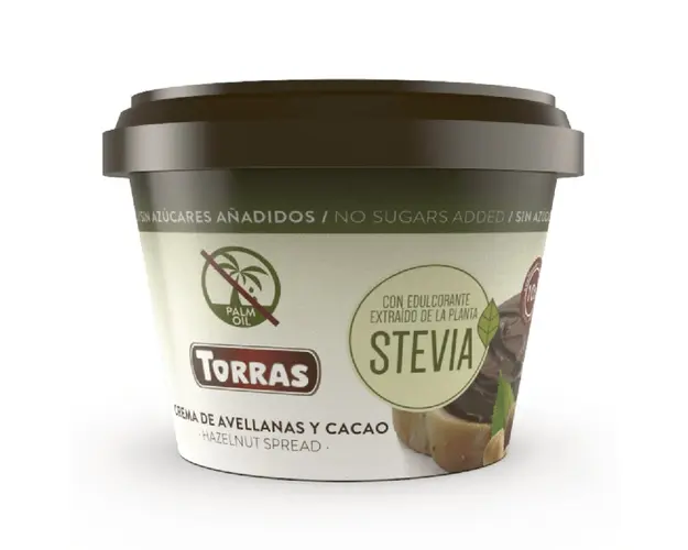 Crema tartinabila de ciocolata cu alune si Stevia, 200g, Torras