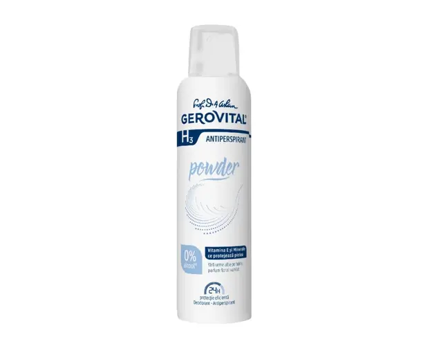 Deodorant Antiperspirant Powder H3, 150 ml, Gerovital