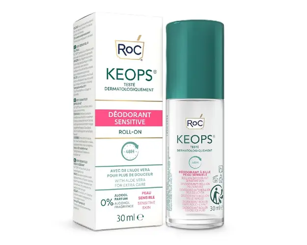 Deodorant Roll-On Keops Sensitive, 30 ml, RoC Skincare