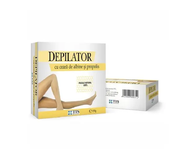 Depilator cu ceara de albine si propolis, 150 g, Tis Farmaceutic