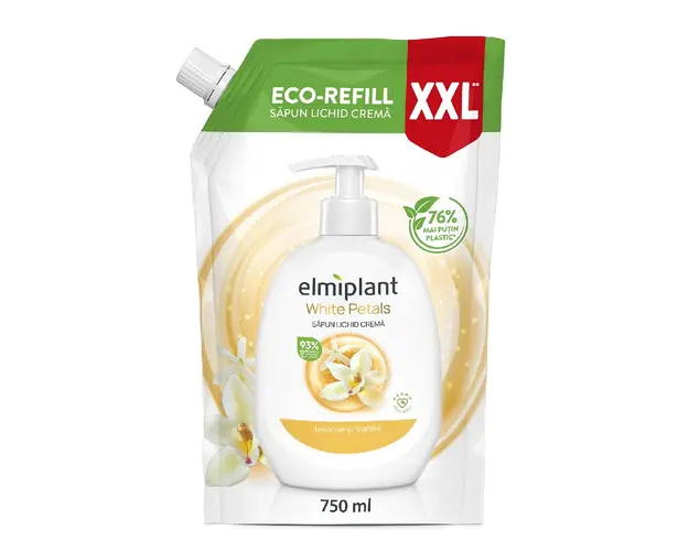 Sapun lichid crema Iasomie & Vanilie, 750ml, Elmiplant 