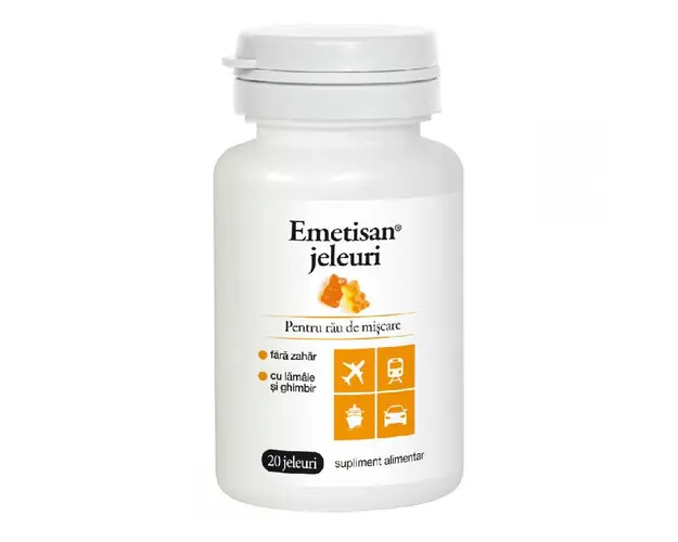 Emetisan cu ghimbir si lamaie, 20 jeleuri, Dacia Plant