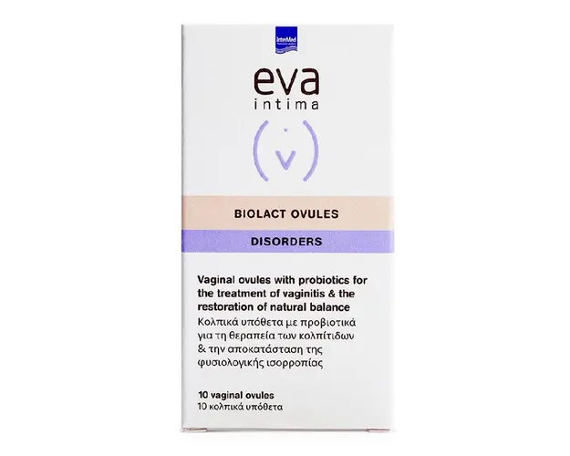 Ovule vaginale cu probiotice Biolact, 10 bucati, Eva Intima