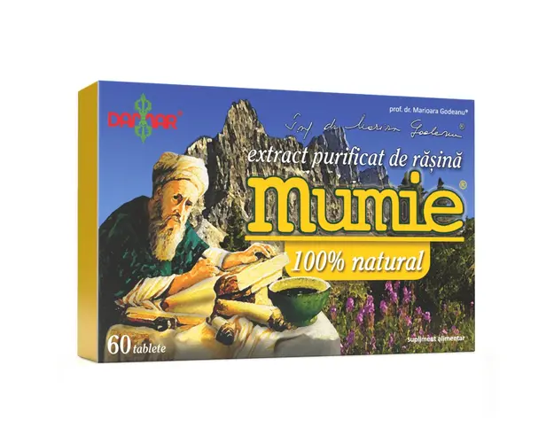 Extract purificat de rasina Mumie, 60 tablete, Damar