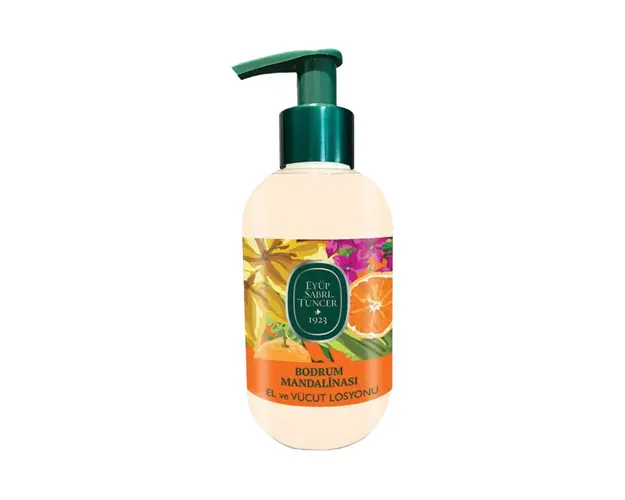 Lotiune de maini si corp cu ulei natural de masline Bodrum Mandarin 280ml, Eyup 