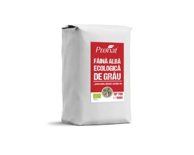 Faina alba de grau bio, tip 700, 1kg, Pronat