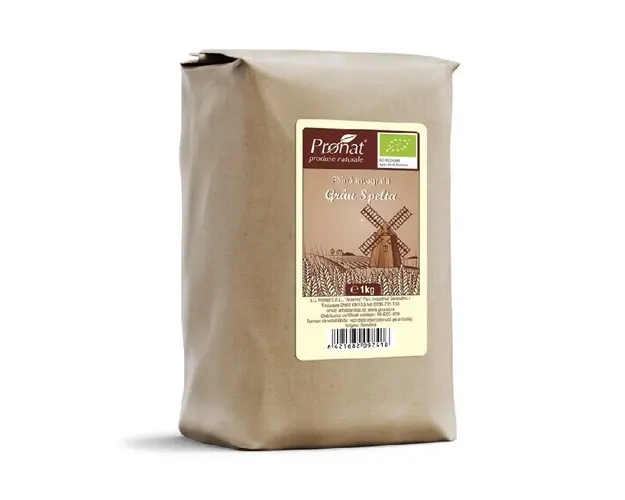 Faina integrala de grau spelta bio, 1kg, Pronat