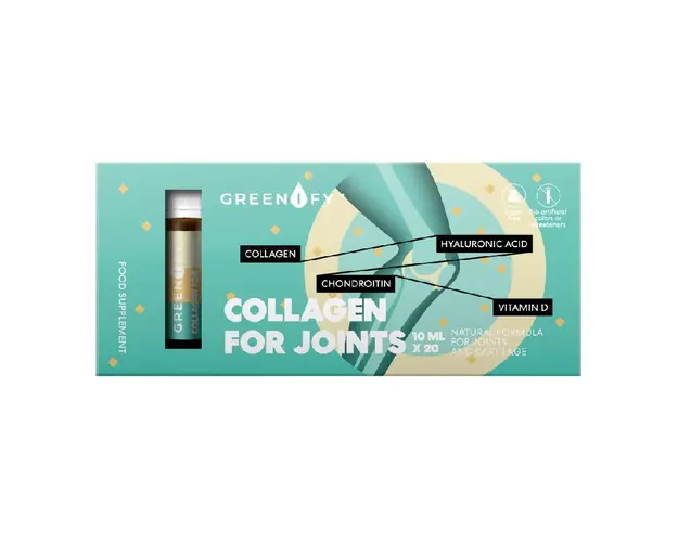Fiole buvabile cu colagen pentru articulatii, 10ml*20 fiole, Greenify