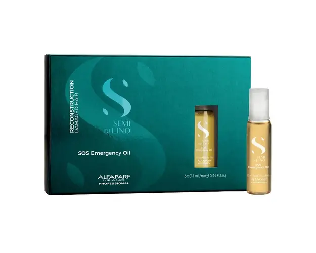 Fiole tratament serum pentru par degradat Milano Semi di Lino Reconstruction, 6*13 ml, Alfaparf 