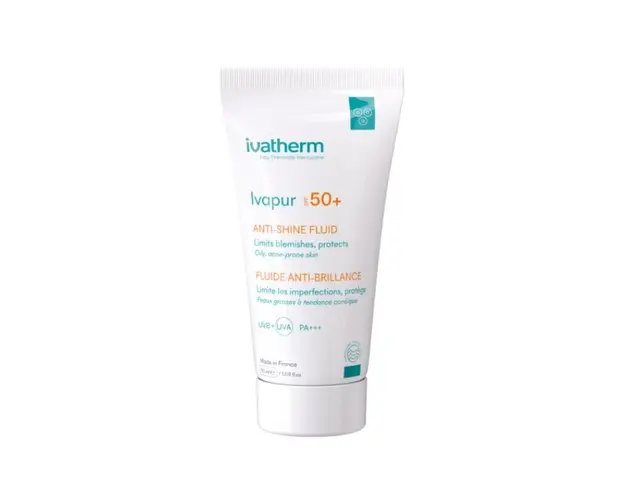 Fluid anti-stralucire cu SPF 50+ Ivapur, 50 ml, Ivatherm