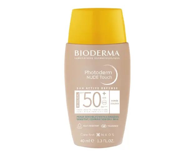 Fluid Photoderm Nude Touch, SPF50+, Nuanta aurie, 40 ml, Bioderma