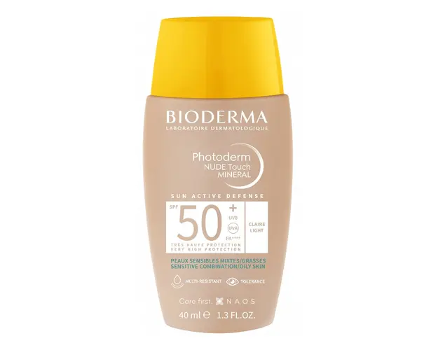 Fluid Photoderm Nude Touch Mineral, SPF50+, Deschis, 40 ml, Bioderma