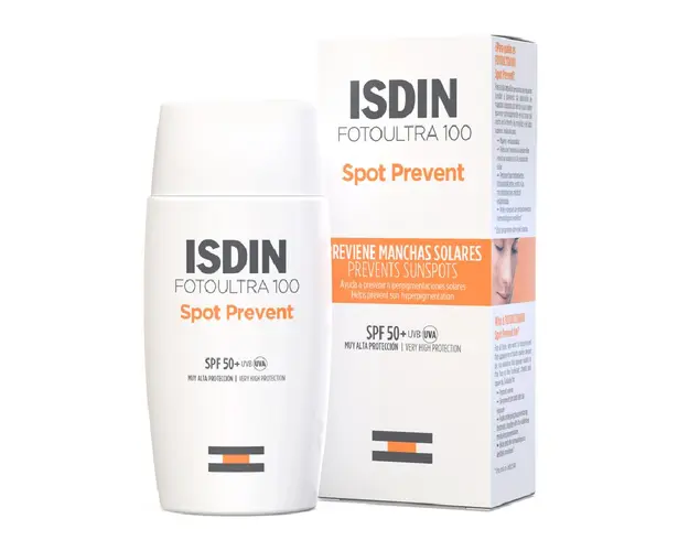 Fluid protectie solara SPF50+, Fotoultra Spot Prevent Fusion Fluid, 50 ml, Isdin