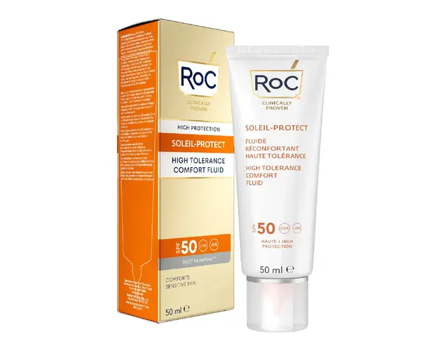 Fluid de protectie solara cu SPF50 Soleil Protect, 50ml, RoC Skincare