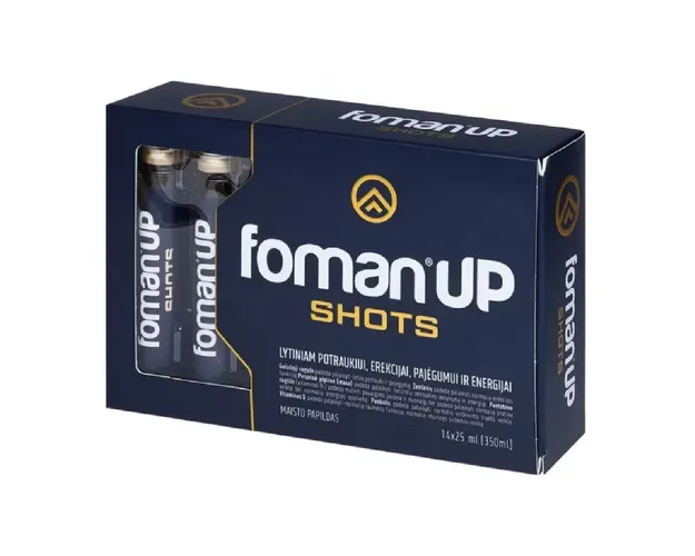 Foman UP Shots erectie, potenta, libidou, 14 bucati x 25 ml, Valentis