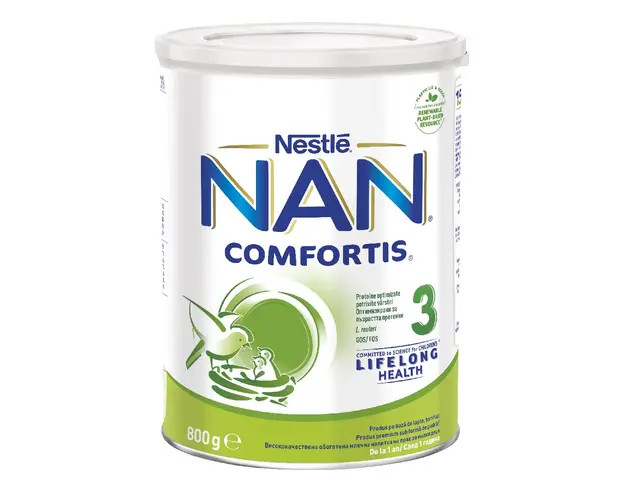 Formula de lapte de continuare Nan 3 Comfortis, 1-2 ani, 800 g, Nestle