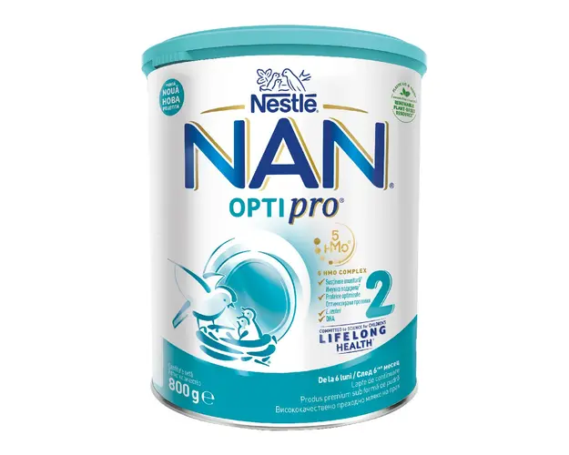 Nan 2 Optipro HMO, 6+ luni, 800 g, Nestle