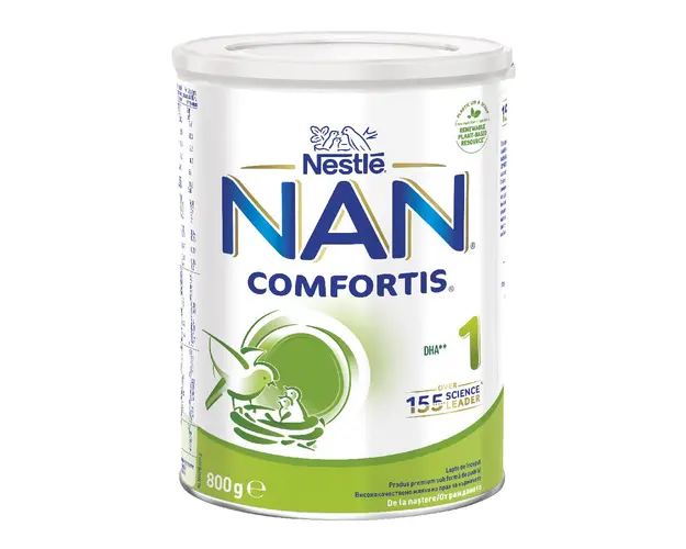 Formula lapte de inceput pentru sugari Nan 1 Comfortis, +0 luni, 800 g, Nestle