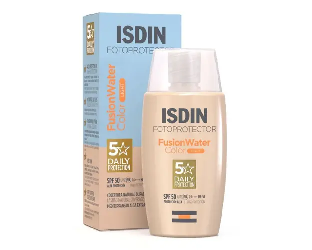 Crema protectie solara SPF50, Fotoprotector Fusion Color Light, 50ml, Isdin