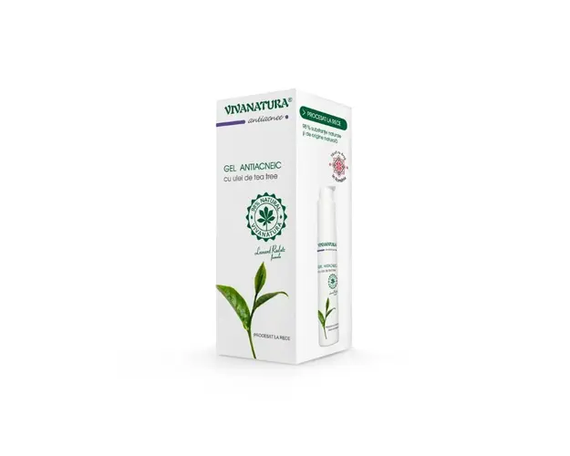 Gel antiacneic ulei Tea tree, 50 ml, VivaNatura