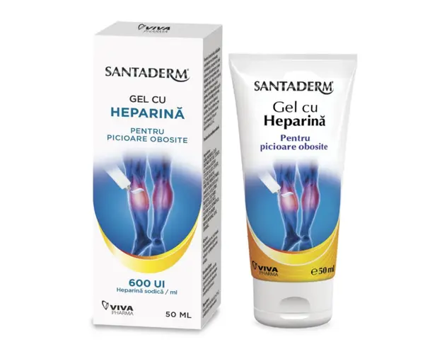 Gel cu heparina 600UI Santaderm, 50 ml