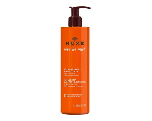 Gel curatare fata, corp - piele uscata si sensibila Reve de Miel, 400ml, Nuxe