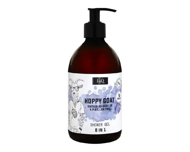 Gel de dus pentru barbati 8-in-1 Hoppy Goat, 500 ml, LaQ